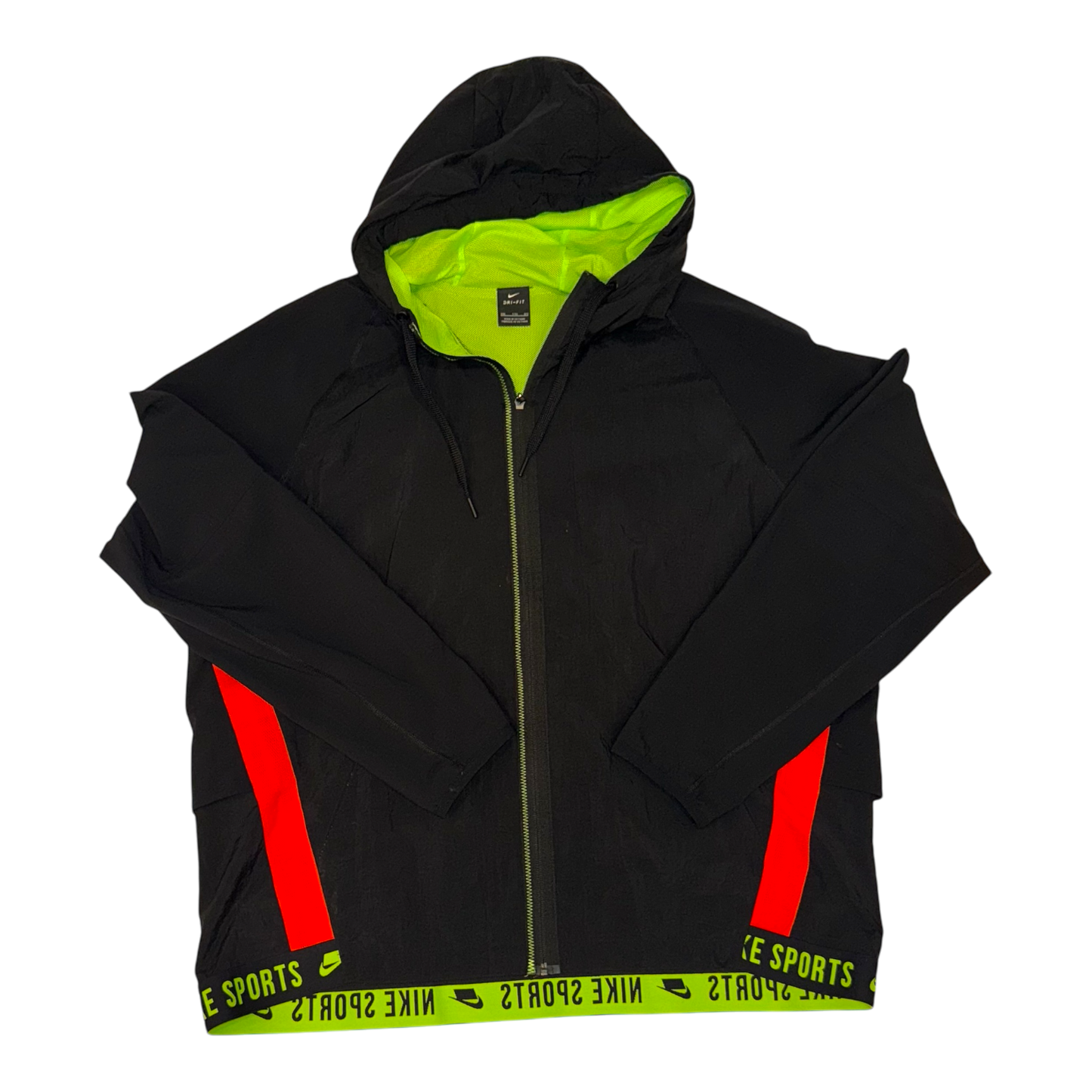 Nike - Black Highlighter Full Zip Windbreaker Jacket