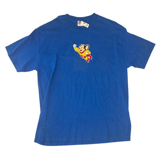 Alstyle - Mighty Mouse Embellised Graphic Blue Vintage Y2K Deadstock T-Shirt