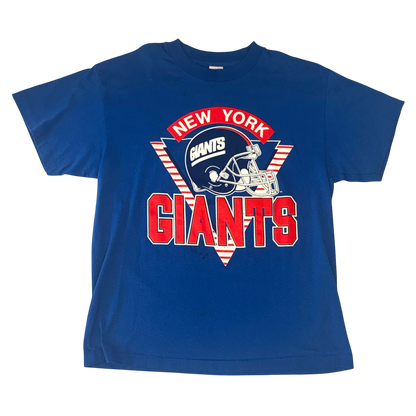 Trench - New York Giants Vintage Single Stitch 80s Graphic Blue T-Shirt
