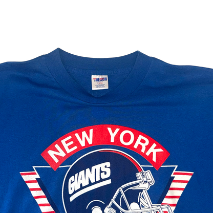 Trench - New York Giants Vintage Single Stitch 80s Graphic Blue T-Shirt