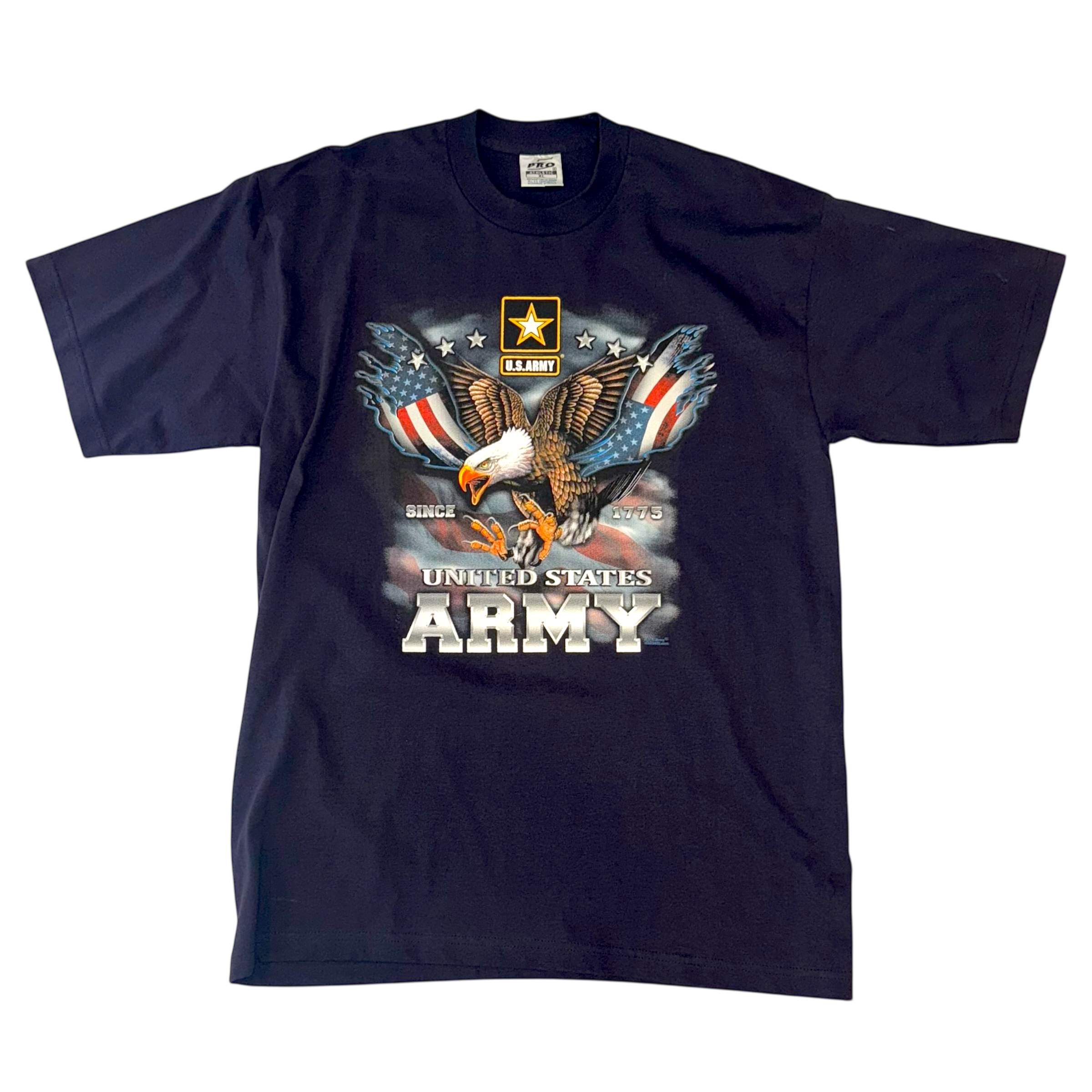 5 Pro Athletic - U.S. Army Vintage Y2K Navy Graphic T-Shirt