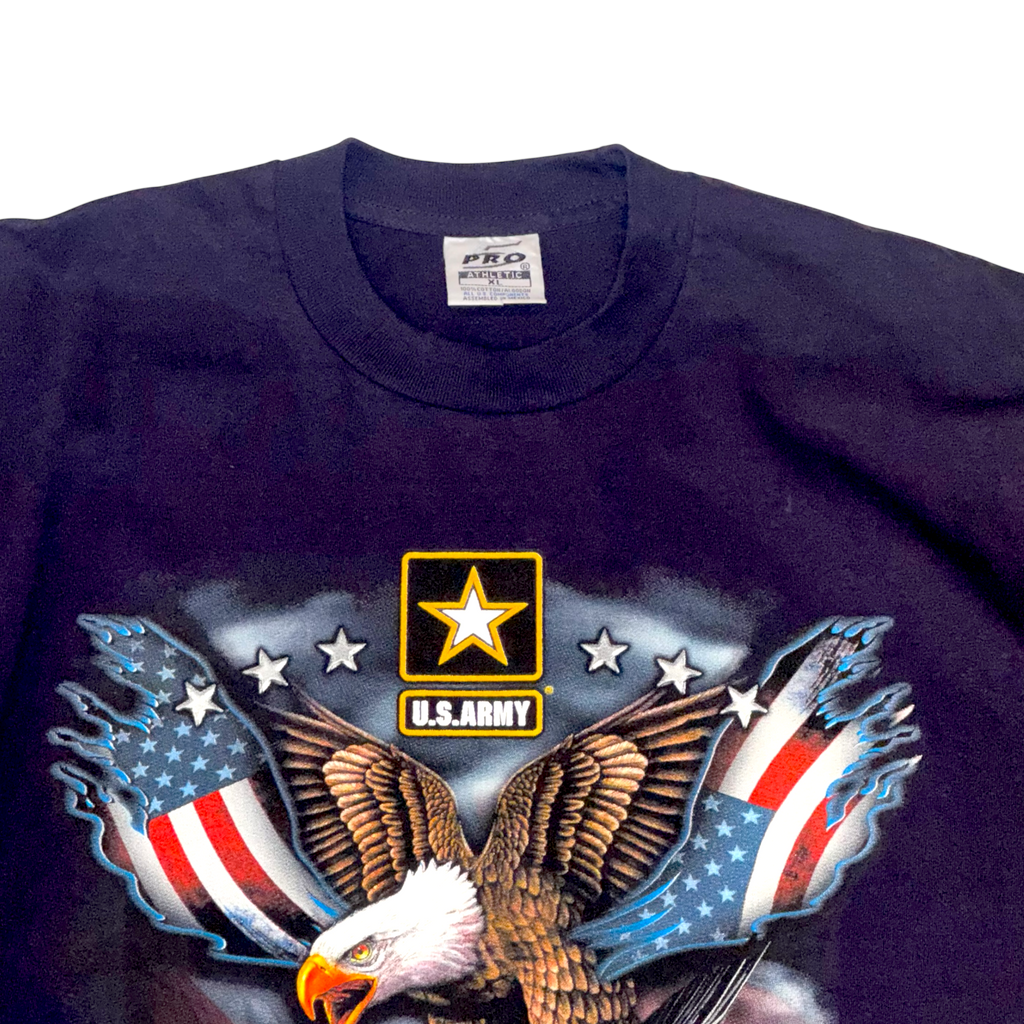 5 Pro Athletic - U.S. Army Vintage Y2K Navy Graphic T-Shirt