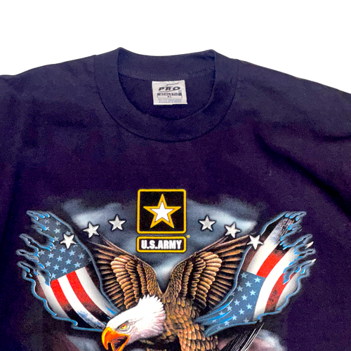 5 Pro Athletic - U.S. Army Vintage Y2K Navy Graphic T-Shirt