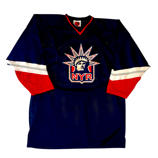 K1 Sportswear - New York Rangers Patched Vintage 90s Hockey Jersey