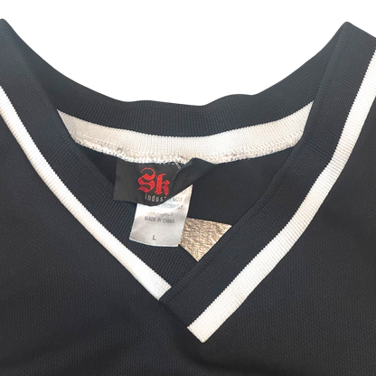 Skin Industries - Black White Vintage Y2K Basketball Jersey