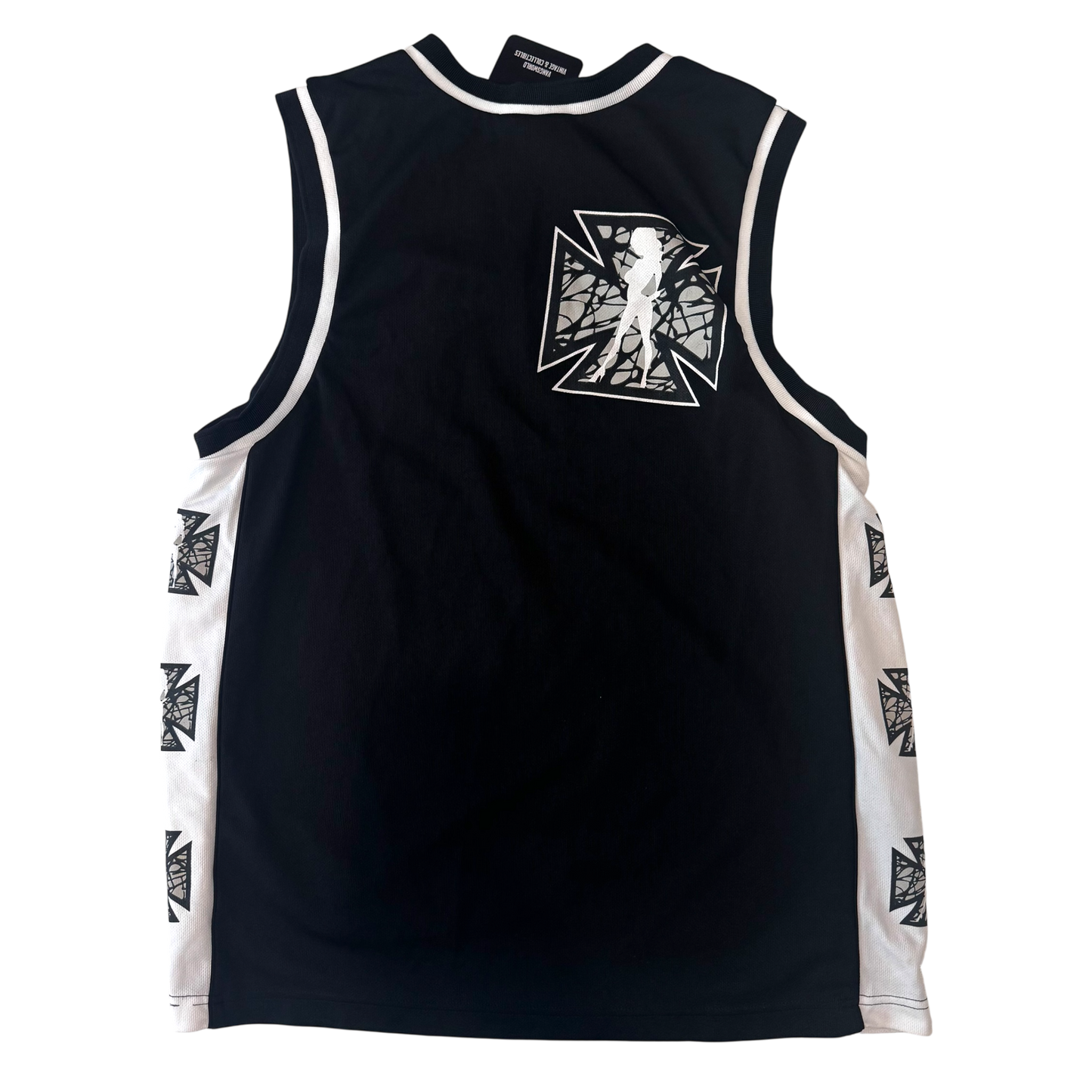 Skin Industries - Black White Vintage Y2K Basketball Jersey