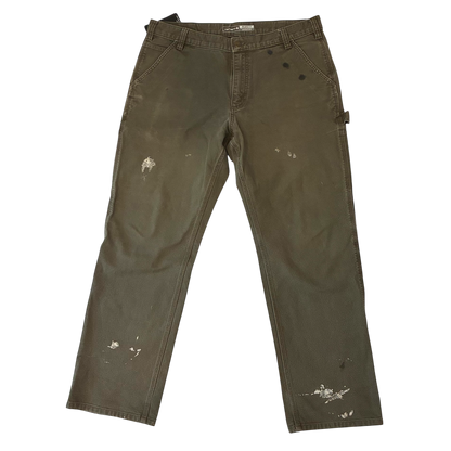 Carhartt - Relaxed Fit Olive Cargo Thrashed Painter Pants