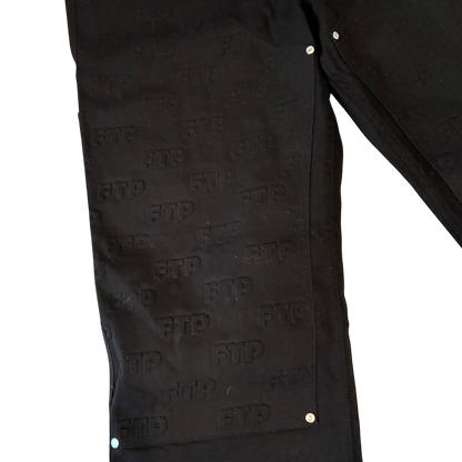 FTP Orange Label - Double Knee Black Pants