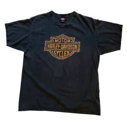 Harley Davidson - Crown Thorns Faded Black Vintage 2001 T-Shirt