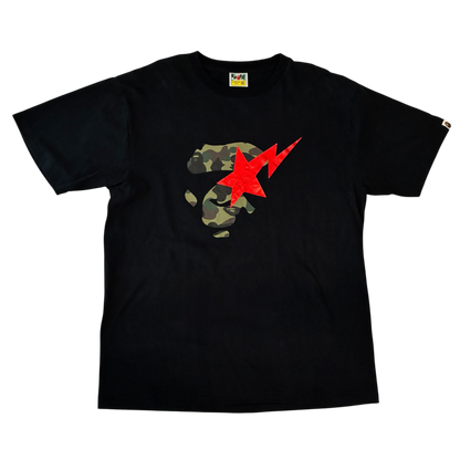 A Bathing Ape - BAPE Camo Star Black Graphic T-Shirt