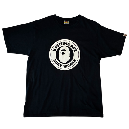 A Bathing Ape - BAPE White Busy Work Graphic Black T-Shirt