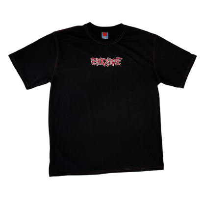 Empyre - Black Embroidered Graphic T-Shirt