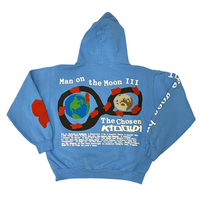 Kid Cudi x CPFM - Man on The Moon III Promo Blue Hoodie Sweatshirt