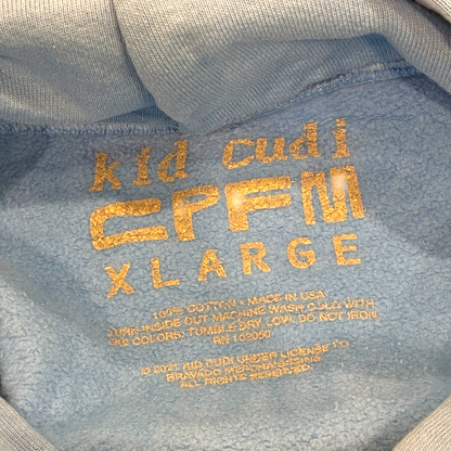 Kid Cudi x CPFM - Man on The Moon III Promo Blue Hoodie Sweatshirt