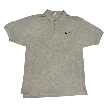 Nike - Grey Vintage 90s Polo T-Shirt