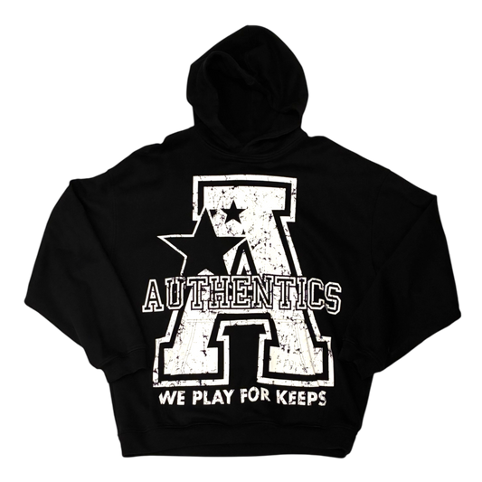 Authentics - Black Graphic Hoodie Sweatshirt