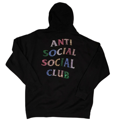 Anti Social Social Club - Multi Colored Rhinestone Black Hoodie Sweatshirt
