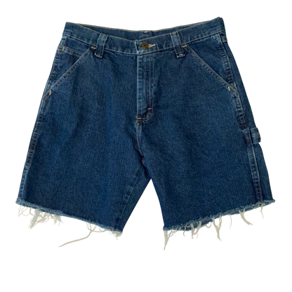 Wrangler - Blue Denim Cargo Cut Denim Jean Shorts
