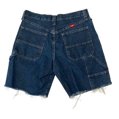 Wrangler - Blue Denim Cargo Cut Denim Jean Shorts