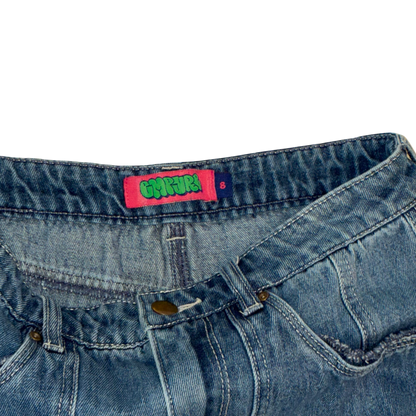 Empyre - Cargo Blue Denin Womens Baggy Jeans