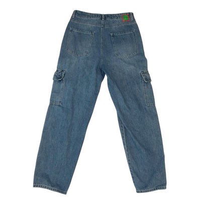 Empyre - Cargo Blue Denin Womens Baggy Jeans