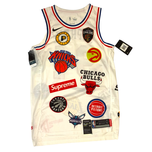 Supreme x Nike - NBA Logos AOP Basketball Deadstock White Jersey