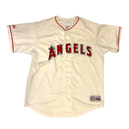 Majestic - Anaheim Angels Vintage Y2K White Baseball Jersey