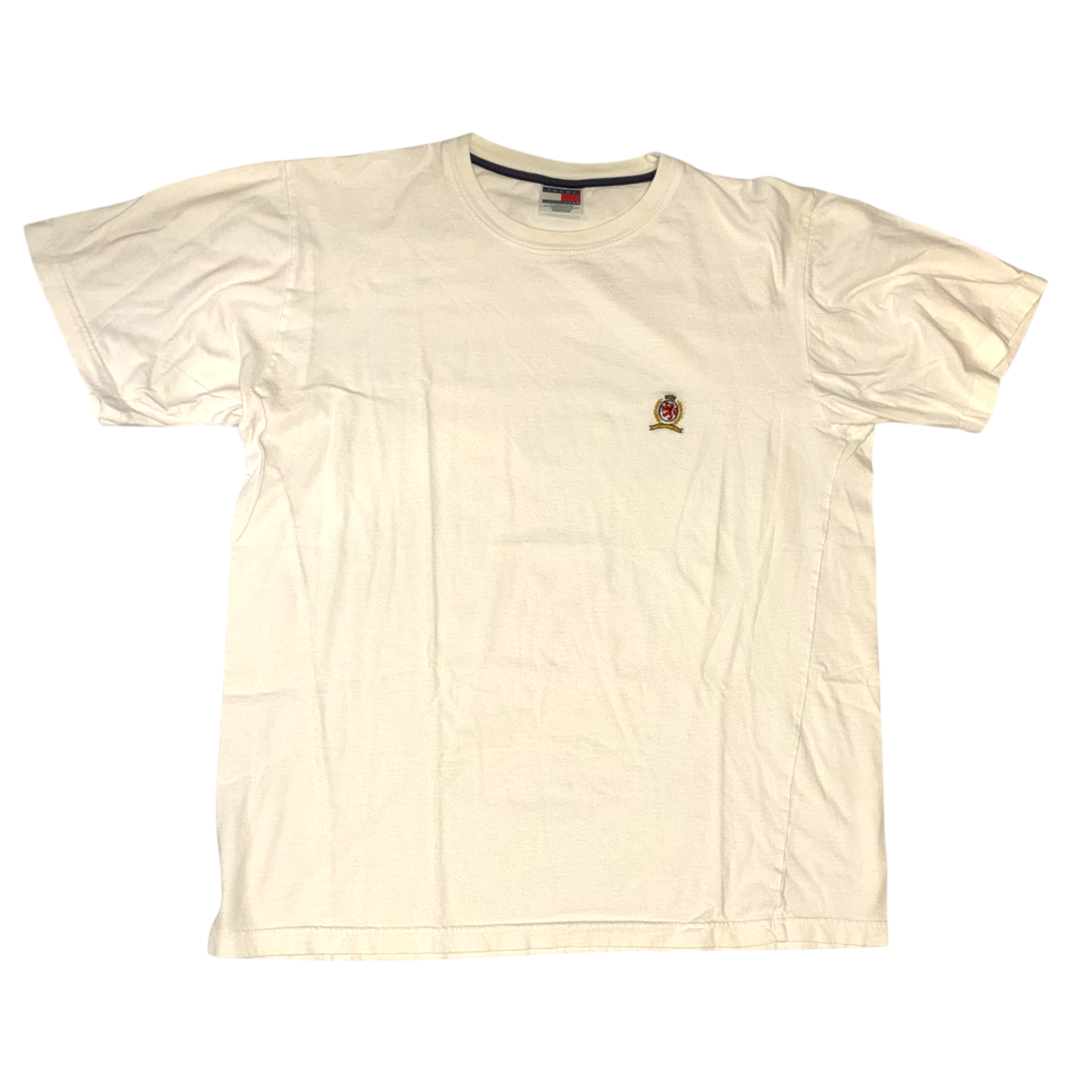Tommy Hilfiger - White Embroidered White Vintage Y2K T-Shirt