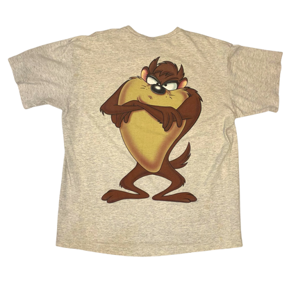 Warner Bros Studios - Taz Heather Grey Vintage 90s Looney Tunes T-Shirt