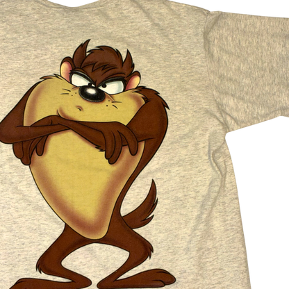 Warner Bros Studios - Taz Heather Grey Vintage 90s Looney Tunes T-Shirt