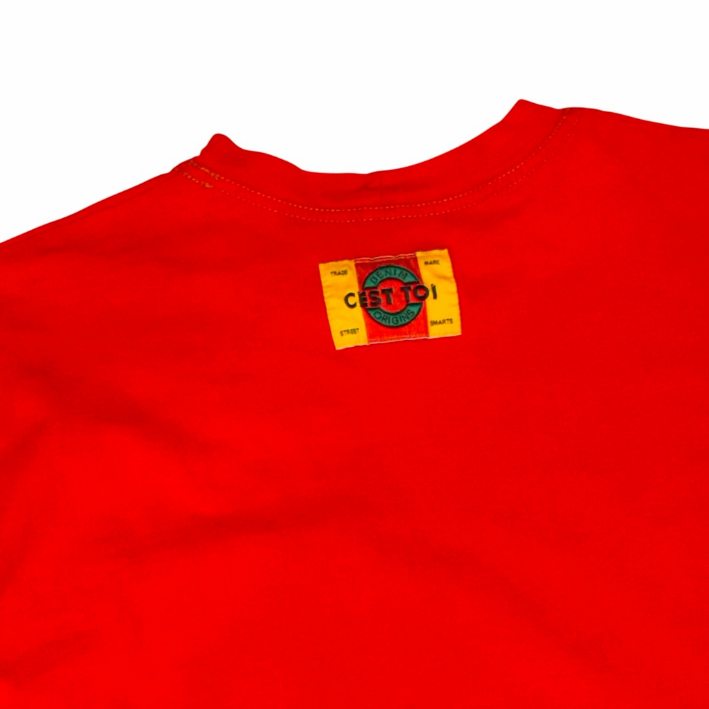C'Est Toi - Red Pocket Vintage 90s T-Shirt