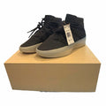 Vangsworld, Inc adidas Fear of God Athletics black high-top basketball sneakers with a neutral midsole on a shoe box