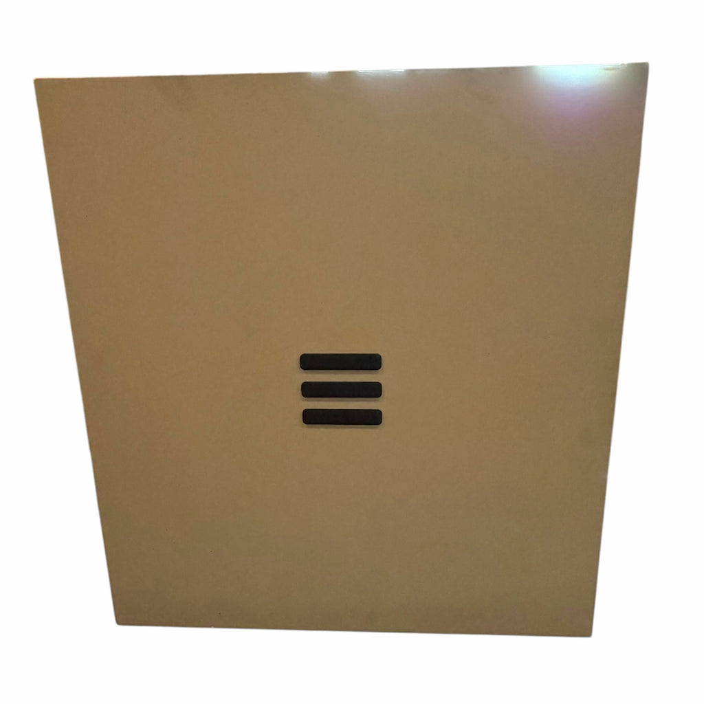 Vangsworld, Inc adidas Fear of God Athletics basketball sneaker box in tan with a minimalist black three-bar logo