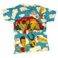 Vangsworld, Inc vintage Beavis and Butt-Head all-over print blue cotton t-shirt with 90s MTV graphic design