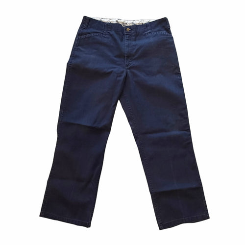 Vangsworld, Inc BEN DAVIS navy blue durable workwear pants with a straight-leg cut and signature branded waistband.