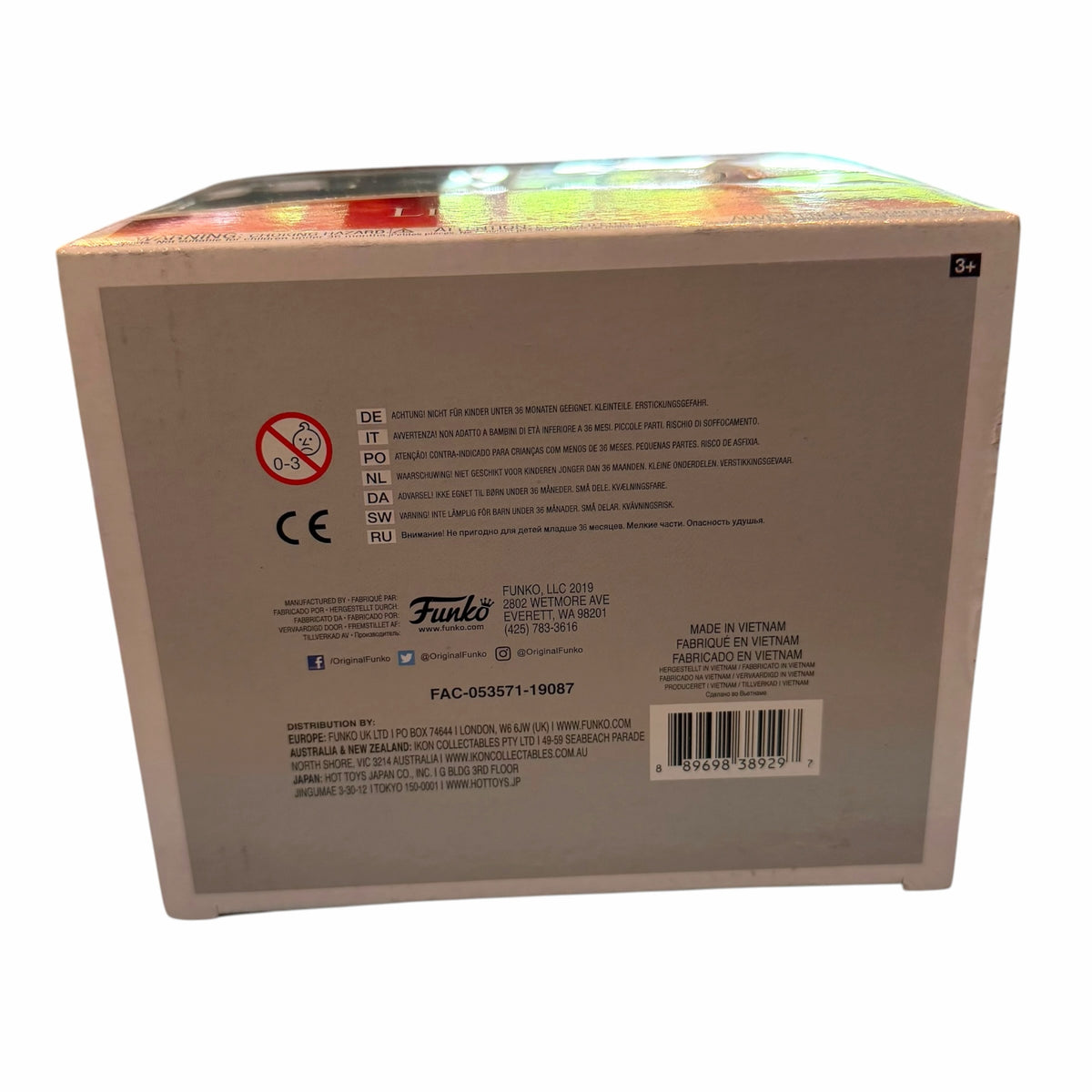Vangsworld, Inc Funko Pop The Lion King Scar Deluxe figure box back with safety warnings and product information