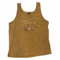 Vangsworld, Inc Harley-Davidson brown acid-wash sleeveless tank top with vintage motorcycle graphic print