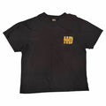 Vangsworld, Inc black Harley-Davidson short sleeve cotton t-shirt with a distressed HD graphic on the chest pocket.