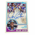 Vangsworld, Inc Joe Carter Topps Archives autographed baseball card featuring a blue ink signature and batting action