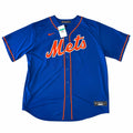 Vangsworld, Inc royal blue and orange New York Mets button-down baseball jersey with Nike logo and jock tag