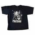 Vangsworld, Inc black cotton crewneck t-shirt featuring a distressed Manny Pacquiao graphic and Philippine map print.