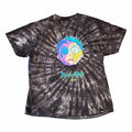 Vangsworld, Inc Rick and Morty DIM MAK black and grey tie-dye cotton crewneck t-shirt with front graphic print