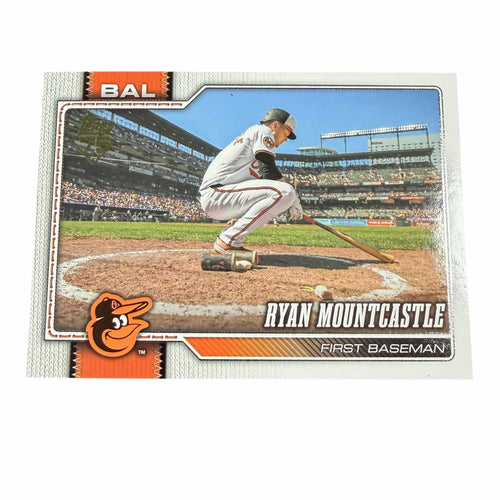 Vangsworld, Inc 2026 Topps Ryan Mountcastle baseball trading card featuring the Orioles first baseman in action