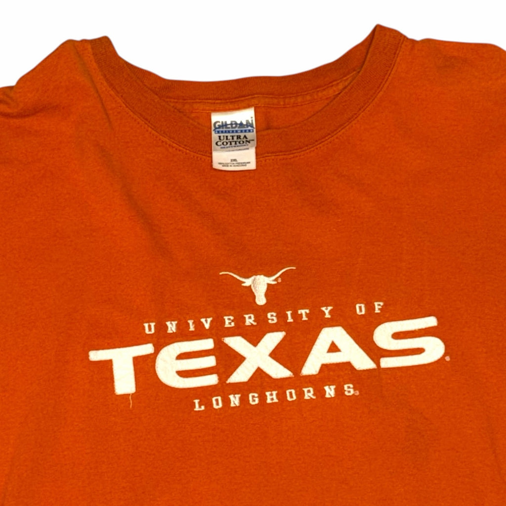 Vangsworld, Inc burnt orange University of Texas Longhorns cotton crewneck t-shirt with white graphic logo