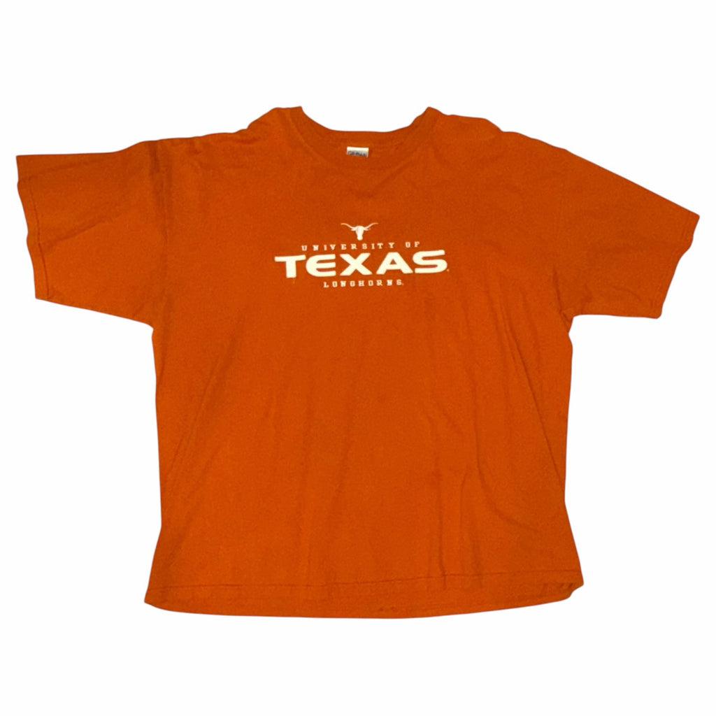 Vangsworld, Inc burnt orange University of Texas Longhorns cotton crewneck t-shirt with white graphic logo