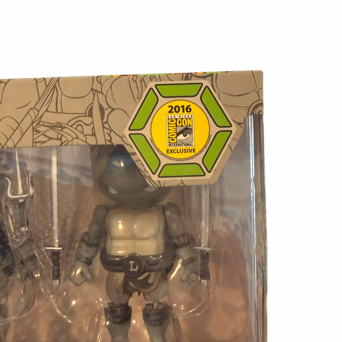 Vangsworld, Inc Teenage Mutant Ninja Turtles Leonardo die-cast figure in 2016 San Diego Comic-Con exclusive packaging