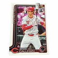 Vangsworld, Inc 2025 Topps Tyler Callihan Cincinnati Reds rookie baseball card featuring player in white uniform