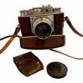 Vangsworld, Inc vintage Voigtländer rangefinder camera with Nokton 1:1.5/50 lens in a brown leather case