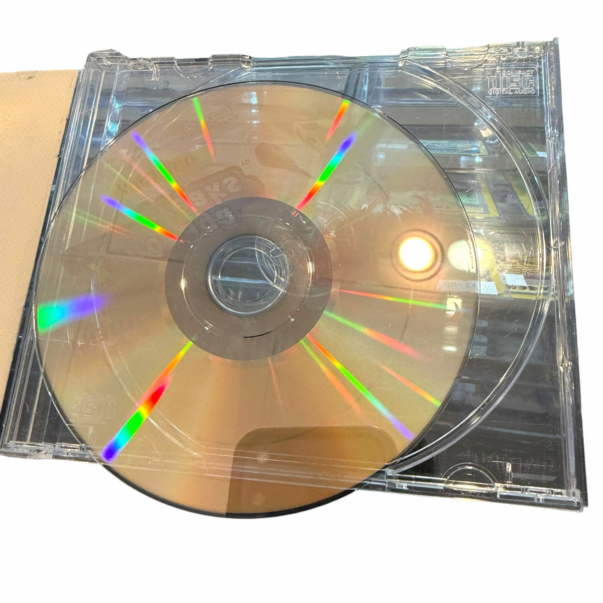 Vangsworld, Inc rare Xenosaga Freaks promotional CD in a clear plastic jewel case with iridescent disc surface