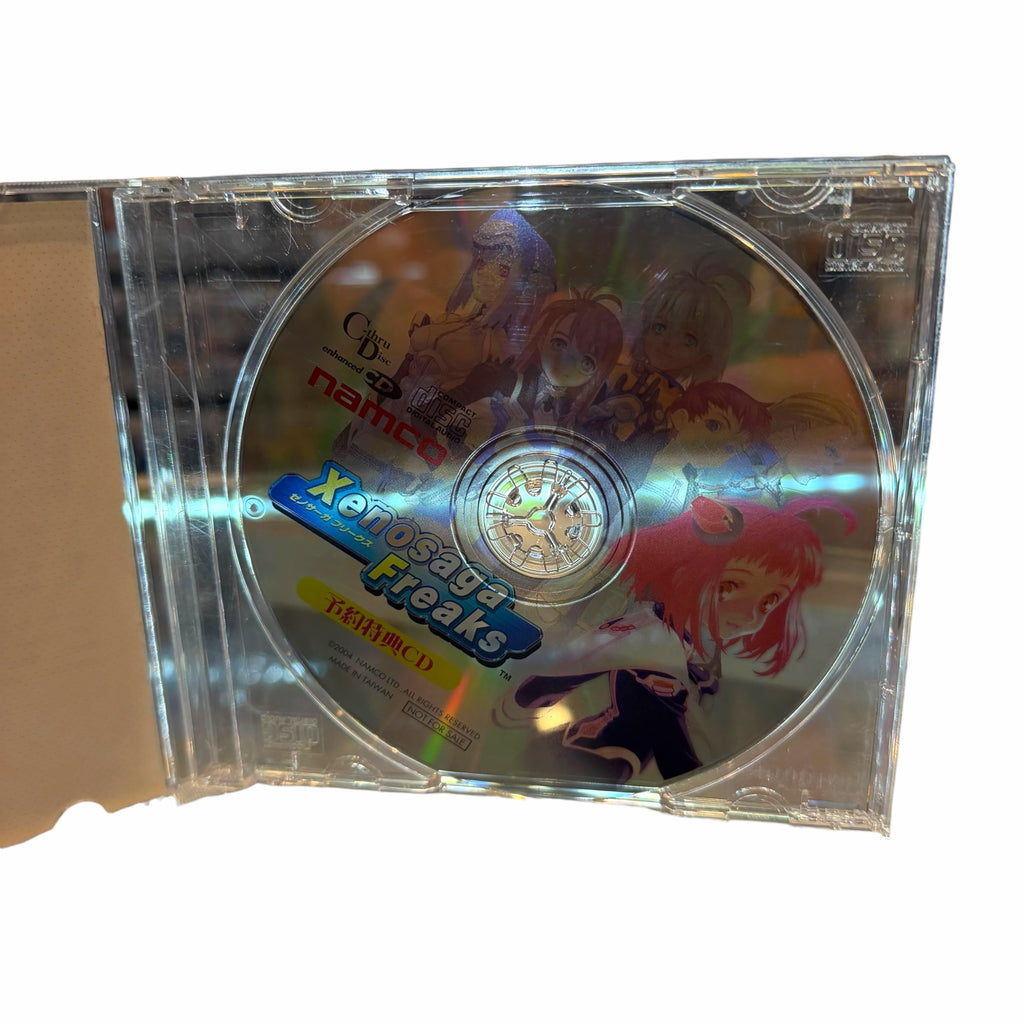 Vangsworld, Inc rare Xenosaga Freaks promotional CD in a clear jewel case featuring vibrant character artwork
